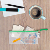 Zipper Storage Bags - Checkbook Size - Green