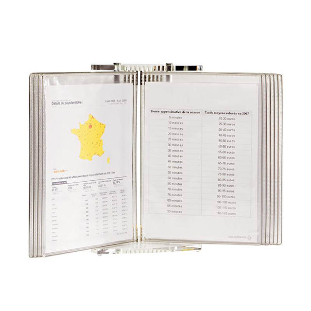 Tarifold Crystal Desktop Reference System - 20 Pockets