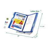 Tarifold Desktop Reference System - 10 Blue Pockets, Letter-Size