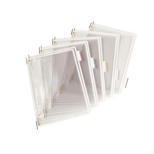 Tarifold Desktop Reference & Display System - 10 White Pockets, Letter-Size