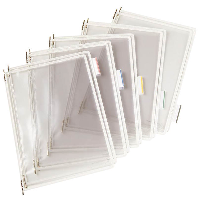 Tarifold Desktop Reference & Display System - 10 White Pockets, Letter-Size