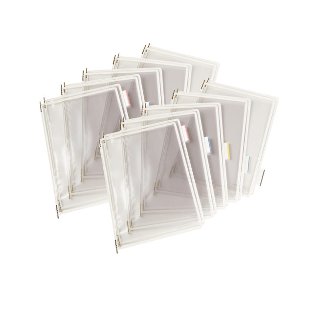Tarifold Desktop Reference & Display System - 20 White Pockets, Letter-Size