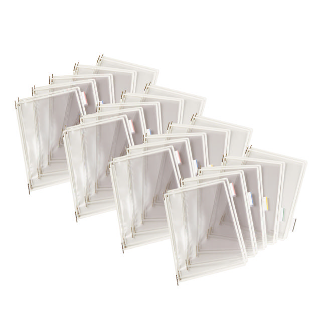 Tarifold Desktop Reference & Display System - 40 White Pockets, Letter-Size