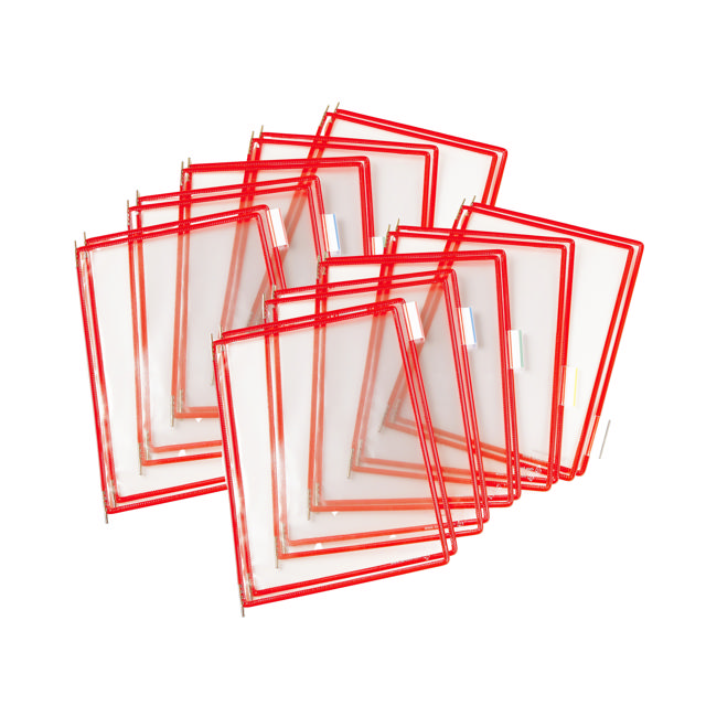 Tarifold Desktop Reference & Display System - 20 Red Pockets, Letter-Size