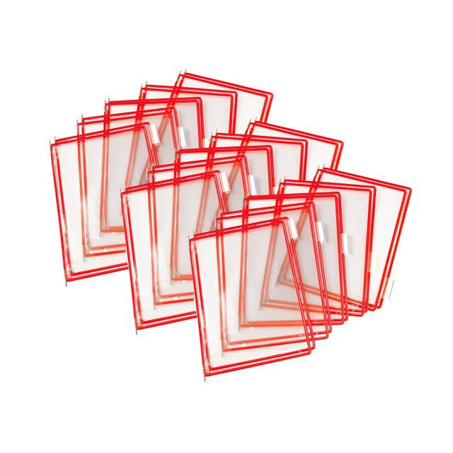 Tarifold Desktop Reference & Display System - 30 Red Pockets, Letter-Size