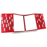 Tarifold Desktop Reference & Display System - 50 Red Pockets, Letter-Size