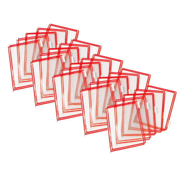 Tarifold Desktop Reference & Display System - 50 Red Pockets, Letter-Size