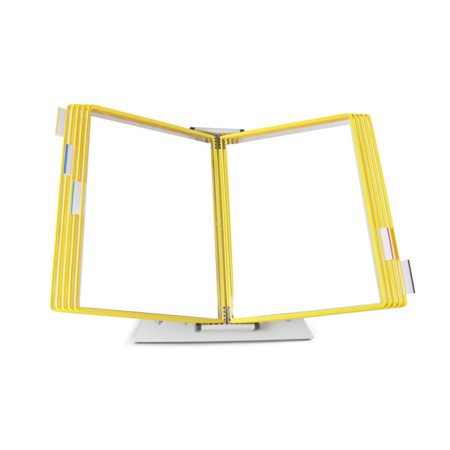 Tarifold Desktop Reference & Display System - 10 Yellow Pockets, Letter-Size