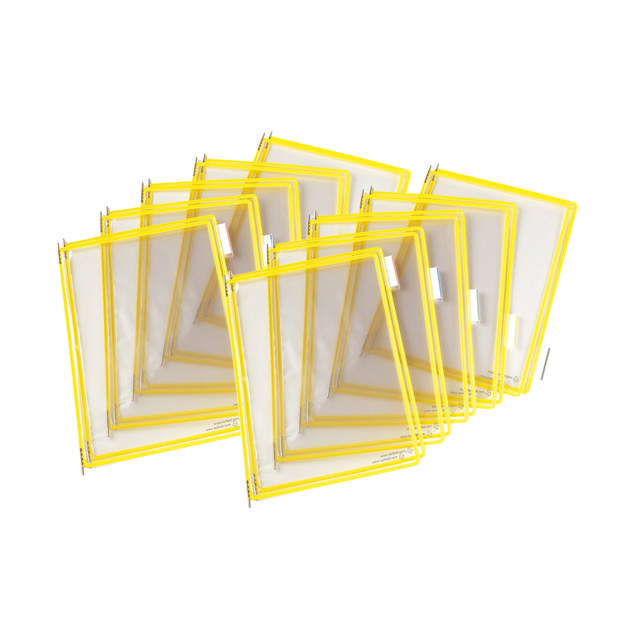 Tarifold Desktop Reference & Display System - 20 Yellow Pockets, Letter-Size