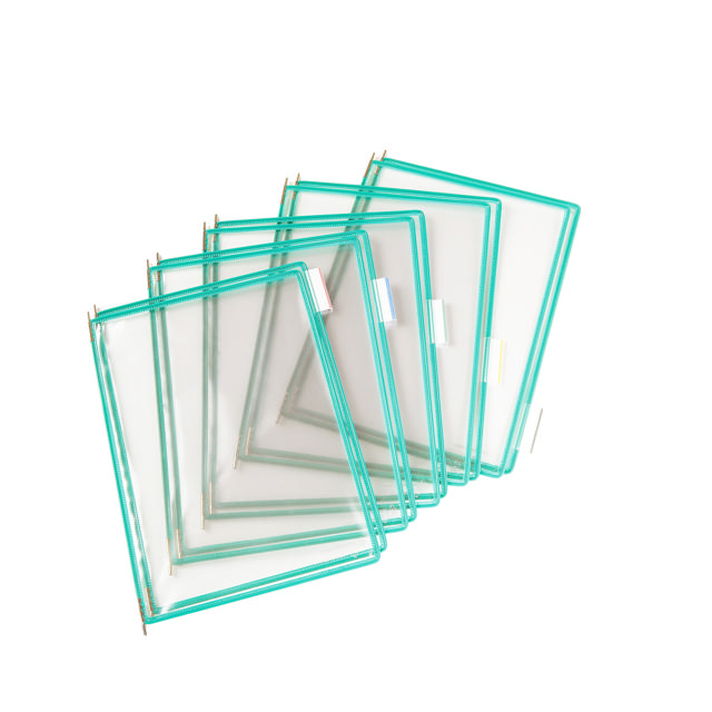 Tarifold Desktop Reference & Display System - 10 Green Pockets, Letter-Size