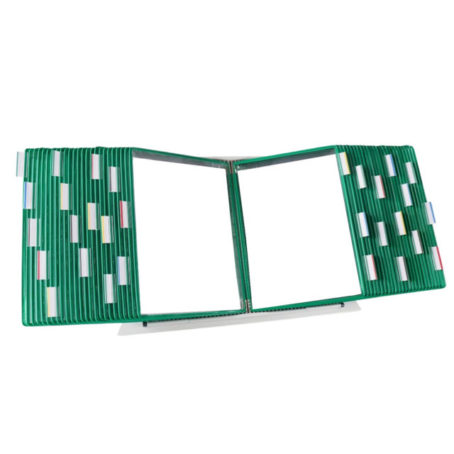 Tarifold Desktop Reference & Display System – 50 Green Pockets, Letter-Size