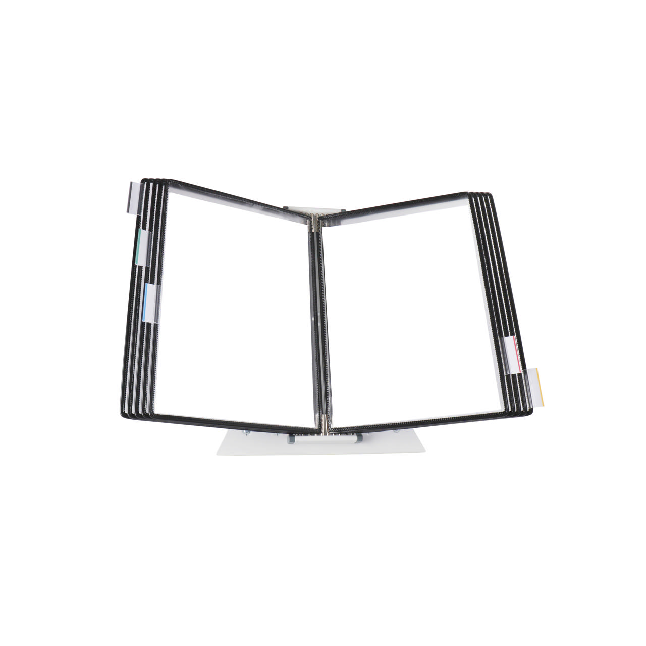 Tarifold Desktop Reference & Display System - 10 Black Pockets, Letter-Size