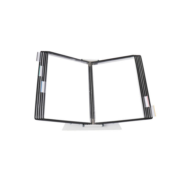 Tarifold Desktop Reference & Display System - 10 Black Pockets, Letter-Size