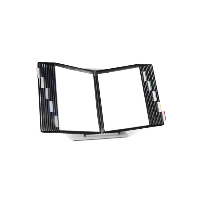 Tarifold Desktop Reference & Display System - 20 Black Pockets, Letter-Size