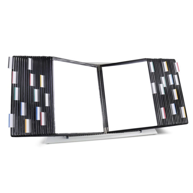 Tarifold Desktop Reference & Display System – 40 Black Pockets, Letter-Size