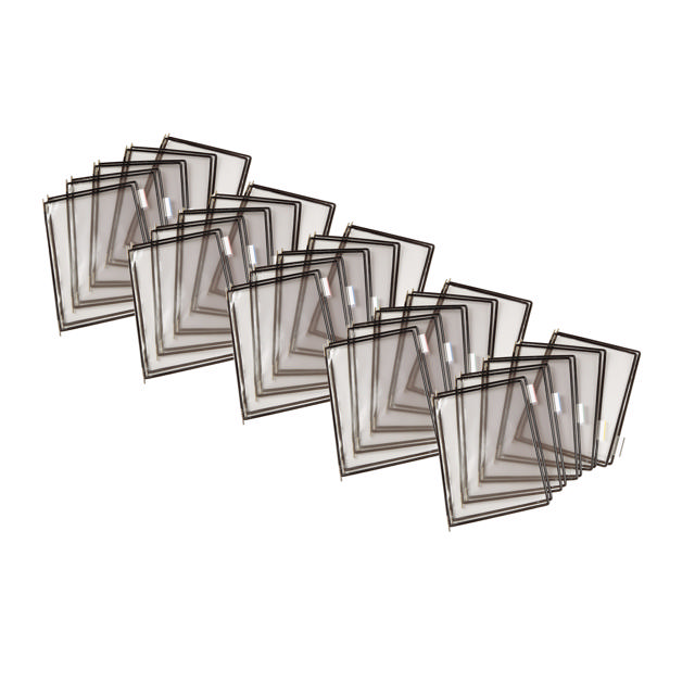 Tarifold Desktop Reference & Display System – 50 Black Pockets, Letter-Size