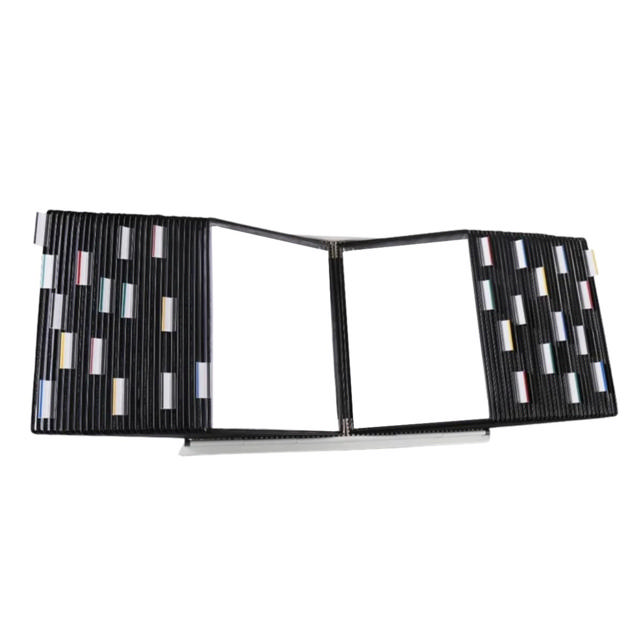 Tarifold Desktop Reference & Display System – 60 Black Pockets, Letter-Size