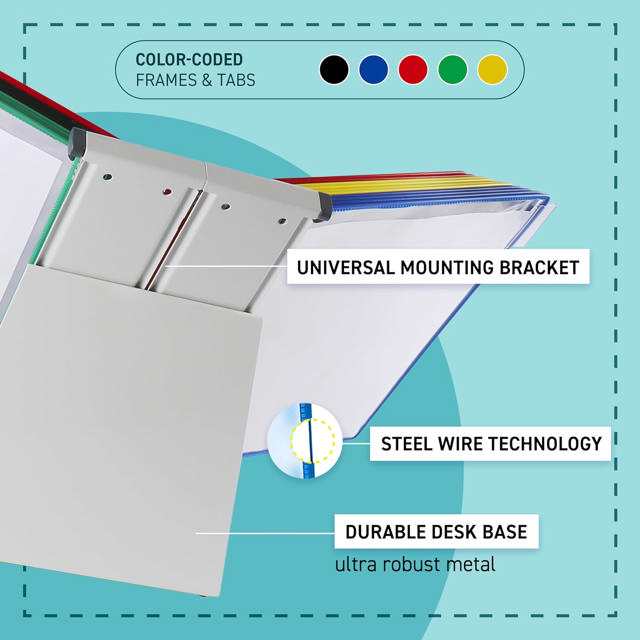 Tarifold Desktop Reference & Display System - 20 Assorted Pockets, Letter-Size
