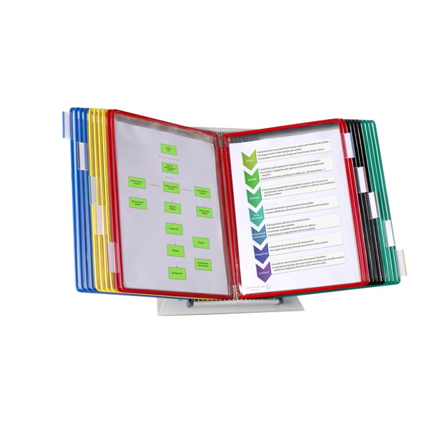 Tarifold Desktop Reference & Display System - 20 Assorted Pockets, Letter-Size