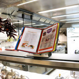 Tarifold Stainless Steel Antimicrobial Desktop Reference & Display System - 10 Assorted Pockets, Letter-Size