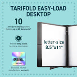 Easy-Load Desktop Reference & Display System – 10 Black Pockets, Letter-Size