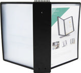 Easy Load Wall Mount Reference & Display System – 10 Black Pockets, Letter-Size