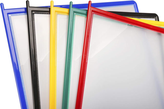 Easy Load Wall Mount Reference & Display System – 10 Assorted Pockets, Letter-Size