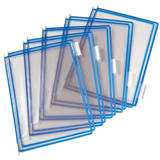 Tarifold Pivoting Pockets for Wall, Desk or Rotary Systems - 10 Blue Pockets, L:etter-Size