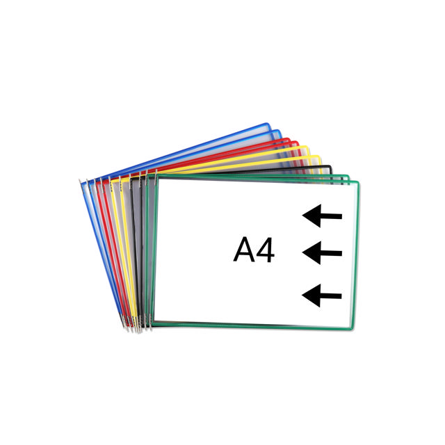 Tarifold Pivoting Pockets for Wall, Desk or Rotary Systems - 10 Assorted Pockets, Landscape. A4 Size