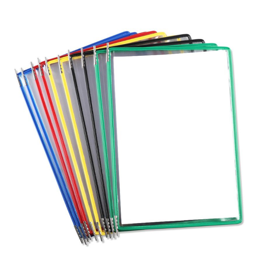 Tarifold Pivoting Pockets for Wall, Desk or Rotary Systems - 10 Assorted Pockets, Letter-Size