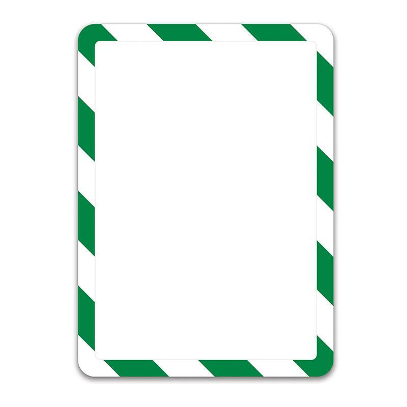 Self-Adhesive Magneto Safety Display Pockets, Green/White