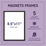 Magneto Pro Magnetic Display Frame, Letter-Size, Yellow/Black