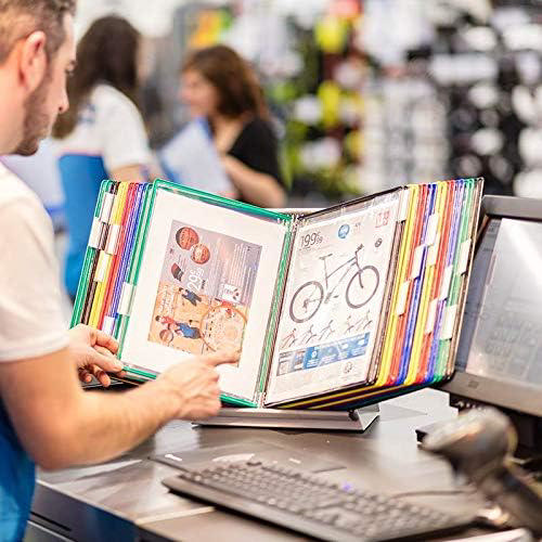 Tarifold Antimicrobial Pivoting Pockets for Wall, Desk or Rotary Systems - 10 Assorted Pockets, Letter-Size