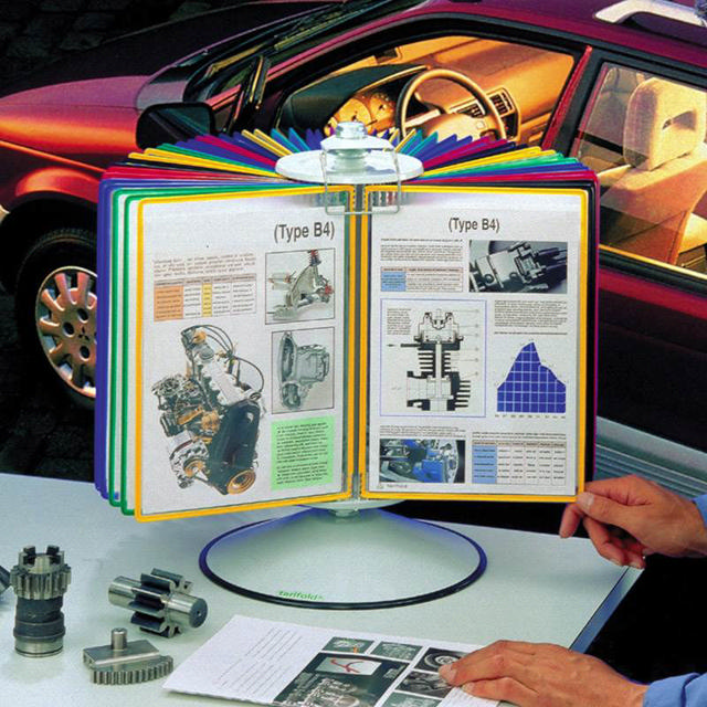 Tarifold Rotary Reference & Display System - 50 Assorted Pockets, Letter-Size