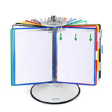 Tarifold Antimicrobial Rotary Reference & Display System - 50 Assorted Pockets, Letter-Size