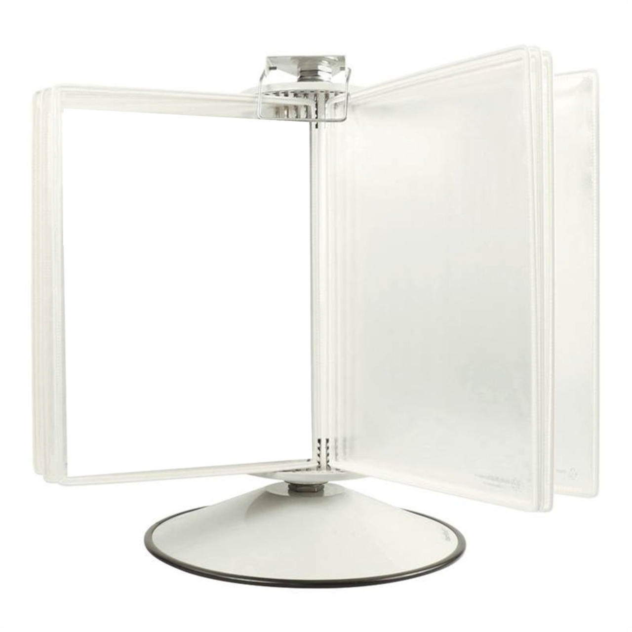 Tarifold Antimicrobial Rotary Reference & Display System - 50 White Pockets, Letter-Size