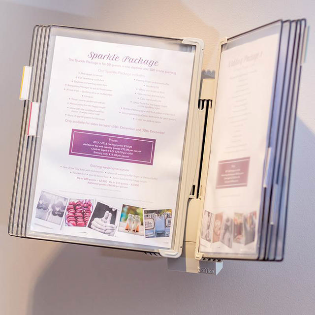 Tarifold Design Modular Wall Extension Unit - 10 Gray Pockets, Letter-Size