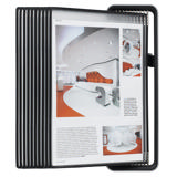 Tarifold VEO Wall Mount Reference & Display System – 10 Black Pockets, Universal (Letter-Size/A4)