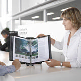 Tarifold VEO Desktop Reference & Display System - 10 Black Pockets, Universal (Letter-Size/A4)