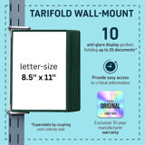 Tarifold Wall Mount Reference & Display System – 10 Green Pockets, Letter-Size
