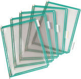 Tarifold Wall Mount Reference & Display System – 10 Green Pockets, Letter-Size