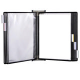 Tarifold Wall Mount Reference & Display System – 10 Black Pockets, Letter-Size