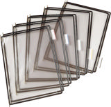 Tarifold Wall Mount Reference & Display System – 10 Black Pockets, Letter-Size