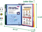 Tarifold Magnetic Wall Mount Reference & Display System – 10 Assorted Pockets, Letter-Size