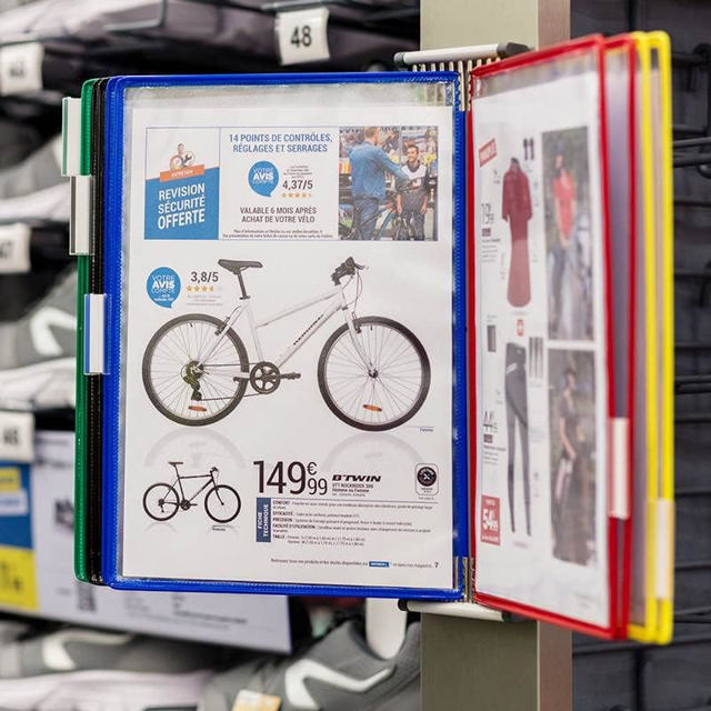 Tarifold Wall Mount Reference & Display System – 10 Assorted Pockets, Letter-Size