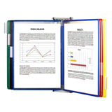 Tarifold Antimicrobial Wall Mount Reference & Display System – 10 Assorted Pockets, Letter-Size
